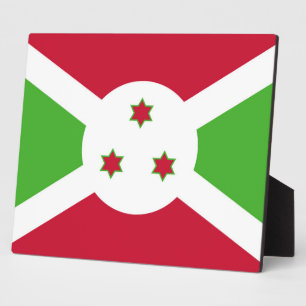 Plaque avec drapeau du Burundi