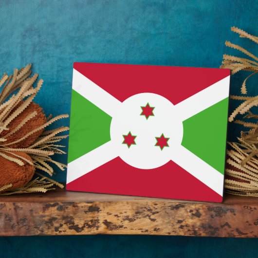 Plaque avec drapeau du Burundi (Côté)
