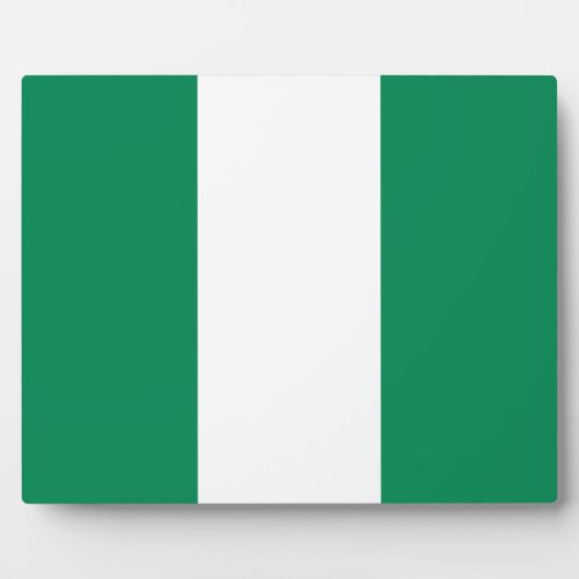 Plaque avec drapeau du Nigeria (Devant)
