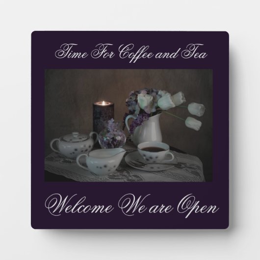 Plaque avec Easle Time pour Café et Thé (Devant)