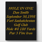 Plaque avec le texte (Devant)