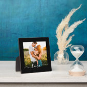 Plaque avec support Modèle photo Love Texte noir (Insitu)