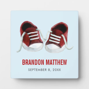 Plaque Basket rouge, Chaussures bébé photo