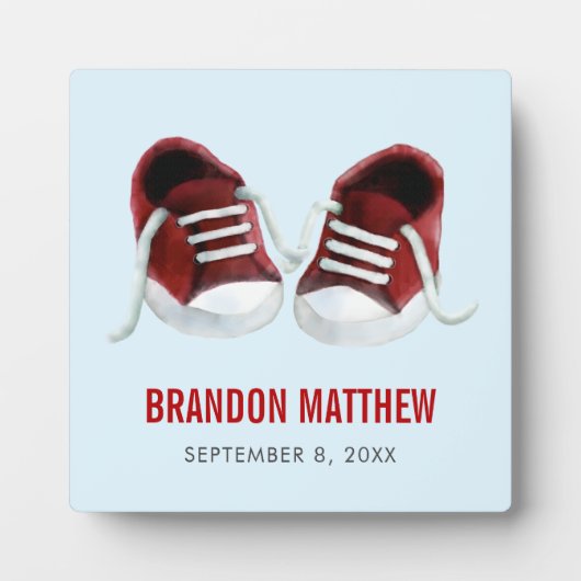 Plaque Basket rouge, Chaussures bébé photo (Devant)