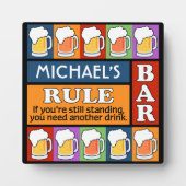 Plaque BEER Bar Pop Art CUSTOM (Devant)