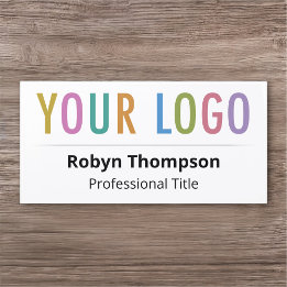 Plaque blanche Acrylique grand nom Société Logo Bu