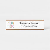 Plaque blanche personnalisée avec logo d'entrepris (Devant)