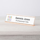 Plaque blanche personnalisée avec logo d'entrepris (Devant)