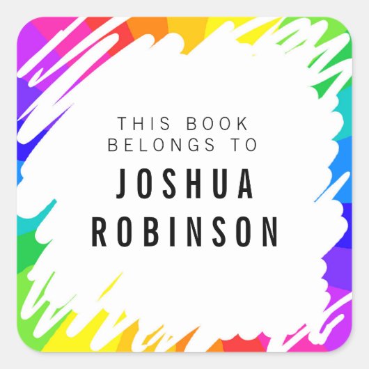 Plaque blanche plubow scribble livre autocollant (Devant)