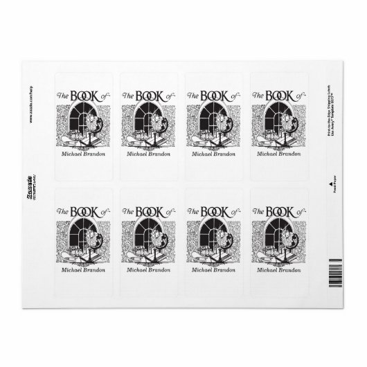 Plaque bougie Étiquettes de bureau (Feuille entière)