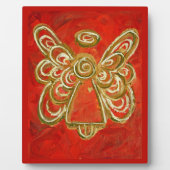 Plaque Cadeau Artistique Peinture Ange Rouge Gardi (Devant)