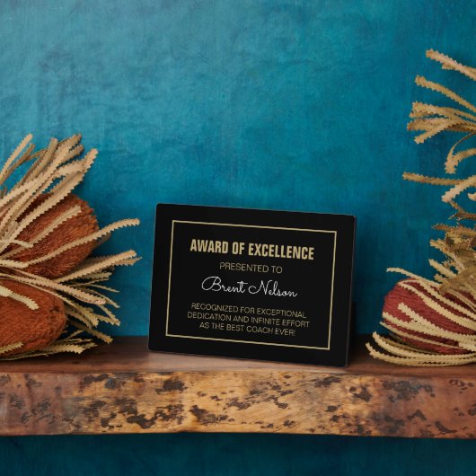 Plaque cadeau de l'entraîneur (Côté)