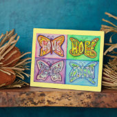 Plaque cadeau de peinture à quatre mots papillon a (Côté)