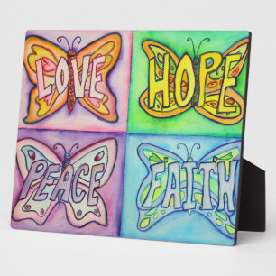 Plaque cadeau de peinture à quatre mots papillon a