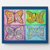 Plaque cadeau de peinture à quatre mots papillon a (Devant)