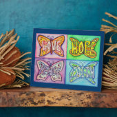 Plaque cadeau de peinture à quatre mots papillon a (Côté)