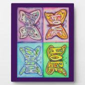 Plaque cadeau de peinture à quatre mots papillon a (Devant)