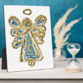 Plaque cadeau de peintures d'art de l'ange bleu ga (Côté)