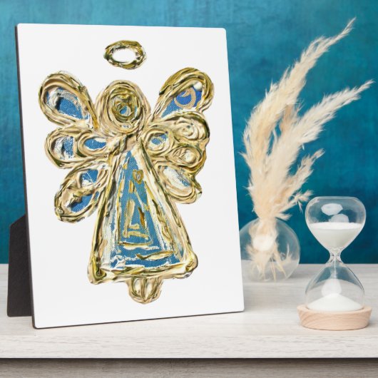 Plaque cadeau de peintures d'art de l'ange bleu ga (Côté)
