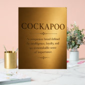 Plaque Cadeau Définition Cockapoo – Propriétaire d (Mariage)