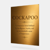 Plaque Cadeau Définition Cockapoo – Propriétaire d (Angle)