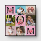Plaque cadeau MOM Collage Multiphoto moderne (Devant)