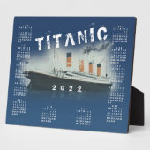 Plaque Calendrier bleu Titanic 2022 RMS (Côté)