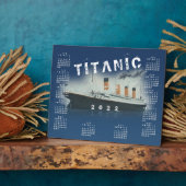 Plaque Calendrier bleu Titanic 2022 RMS (Côté)