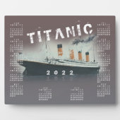Plaque calendrier de livraison Titanic 2022 RMS (Devant)
