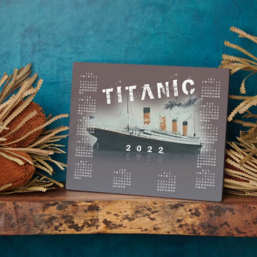 Plaque calendrier de livraison Titanic 2022 RMS (Côté)