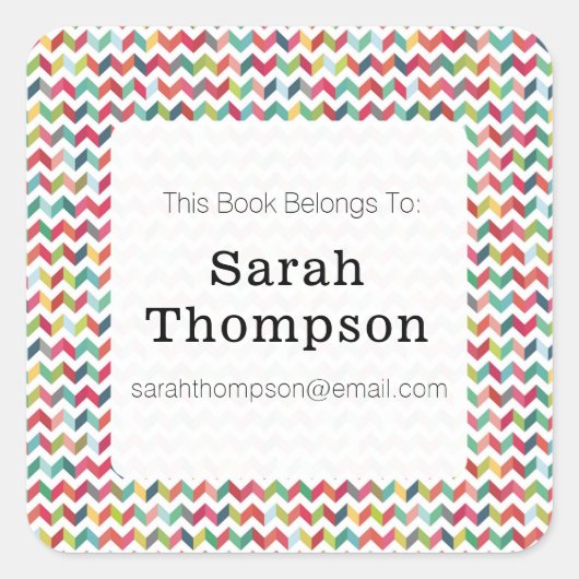 Plaque Ce Livre Appartient Aux Autocollants (Devant)