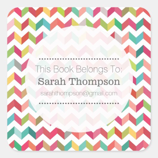 Plaque Ce Livre Appartient Aux Autocollants (Devant)