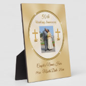 Plaque chrétienne 50e anniversaire Personnalisée (Côté)
