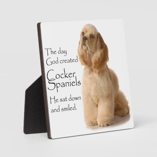 Plaque Cocker Spaniel (Recto)