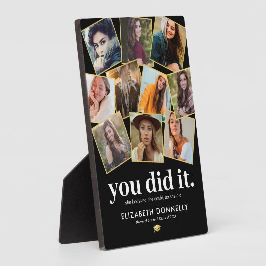 Plaque Collage de photos des diplômés (Côté)