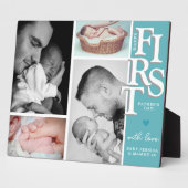 Plaque Collage photo de première fête des pères -  (Côté)