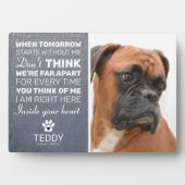 Plaque commémoratif pour animal de compagnie en ar (Devant)