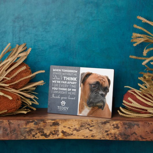 Plaque commémoratif pour animal de compagnie en ar (Côté)