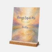 Plaque commémorative acrylique Horizon Rainbow Bri (Angle)