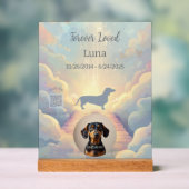 Plaque commémorative Dachshund Rainbow Bridge (Neutre)