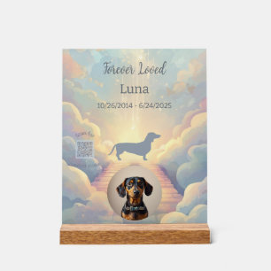 Plaque commémorative Dachshund Rainbow Bridge