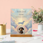 Plaque commémorative Dachshund Rainbow Bridge (Mariage)