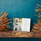 Plaque commémorative de chien avec chevalet (Côté)