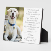 Plaque commémorative de chien avec chevalet (Côté)