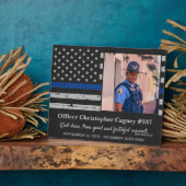 Plaque commémorative de la police Photo Thin Blue (Côté)