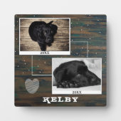 Plaque commémorative de photo de chien de compagni (Devant)