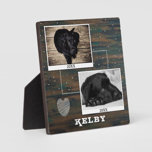 Plaque commémorative de photo de chien de compagni (Recto)