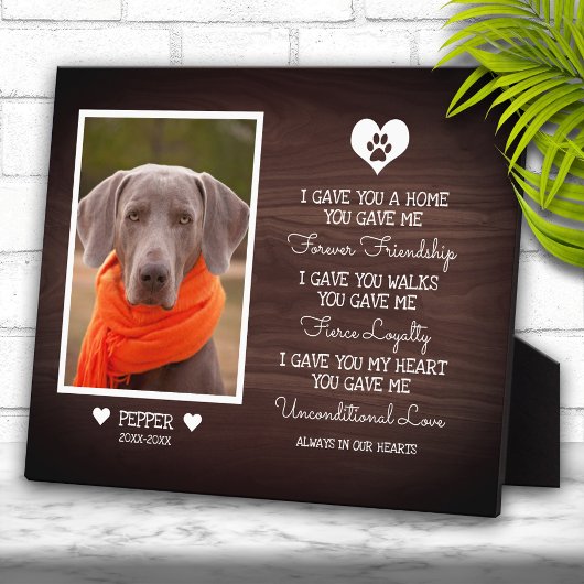 Plaque commémorative de photo de famille en bois d