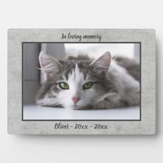 Plaque commémorative de photo pour chat industriel (Devant)