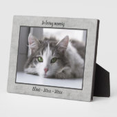 Plaque commémorative de photo pour chat industriel (Côté)